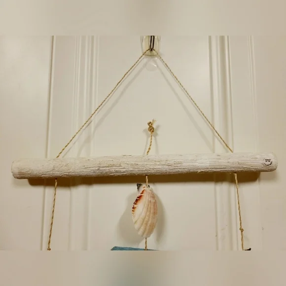 Handmade Natural Seashells wood Wind chime house decoration Large 10x 20 inch - Picture 5 of 7